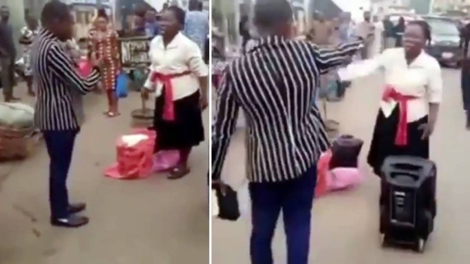 Awful: Nigerian Preachers fight over preaching space in Lagos (video)