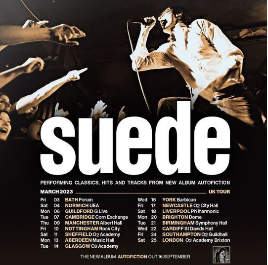 Suede Announces 2023 UK Tour & dates