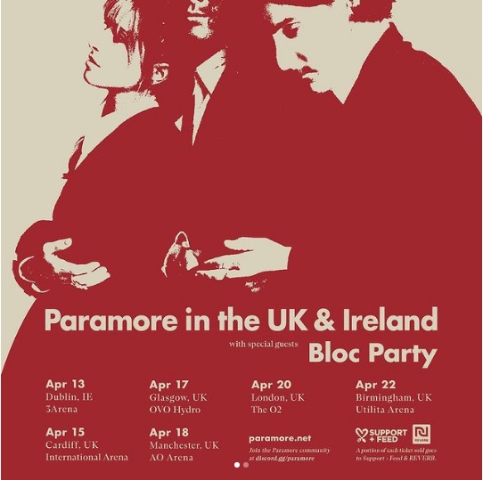 Paramore Announces UK And Ireland Tour