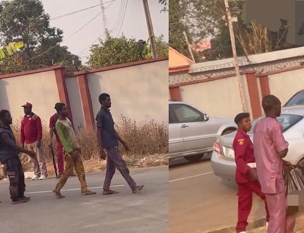 Suspected yahoo boys caught with body parts of a girl in Ondo State [See Video]