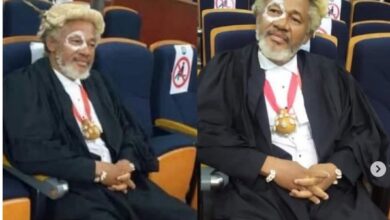 human rights lawyer shows up in court in his Olokun-priest attire