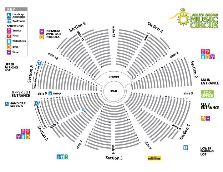 South Shore Music Seating chart